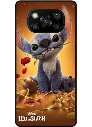 Силиконовый чехол бампер для xiaomi poco x3 stitch лило и стич