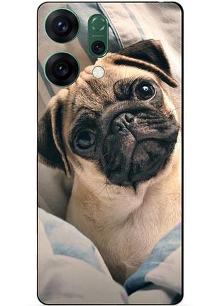 Силіконовий чохол бампер для oppo reno 14 з малюнком фото мопс