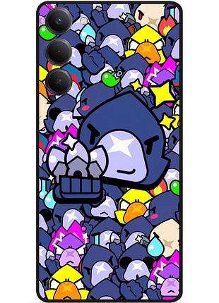 Силиконовый бампер чехол для oppo a5 4g стикеры бравл ворон brawl