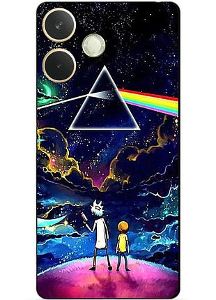 Силиконовый бампер чехол для oppo a5 pro с рисунком рик и морти rick and morty
