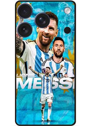 Силиконовый бампер чехол для iphone 17 pro с рисунком messi месси