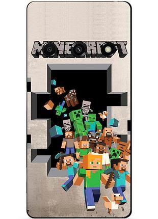 Силиконовый бампер чехол для samsung j7 j710 игра майнкрафт minecraft
