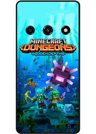 Силіконовий чохол бампер для samsung j7 j710 з малюнком майнкрафт minecraft