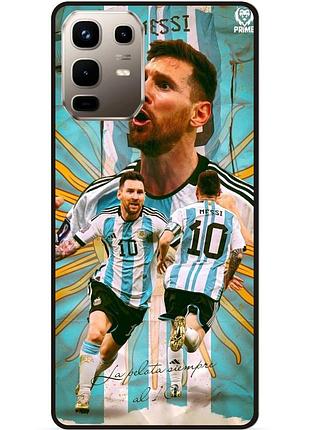 Силиконовый бампер чехол для infinix note 50 pro (x6855) с рисунком messi аргентина месси