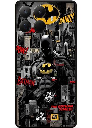 Чехол силиконовый бампер для xiaomi 15t pro с рисунком batman бэтмен