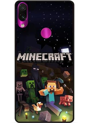 Силиконовый чехол бампер для huawei p smart z игра майнкрафт minecraft