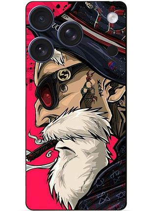 Чехол силиконовый бампер для iphone 17 pro max с рисунком дед хипстер