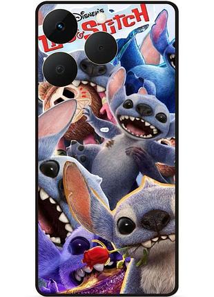 Силиконовый чехол бампер для realme 15t с картинкой stitch стич