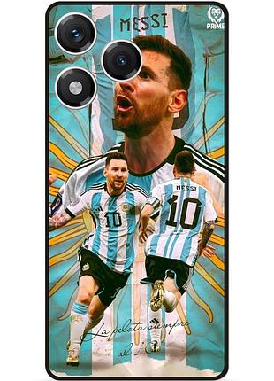 Силиконовый бампер чехол для huawei honor 400 lite с рисунком messi аргентина месси