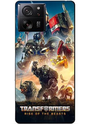 Чехол силиконовый бампер для xiaomi 13t с картинкой звероботы трансформеры transformers