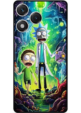Силиконовый чехол бампер для huawei honor 400 lite с рисунком rick and morty рик и морти
