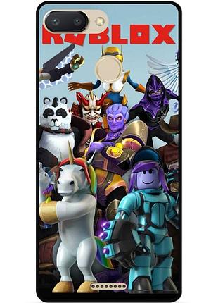 Силіконовий чохол бампер для xiaomi redmi 6 з малюнком роблокс roblox