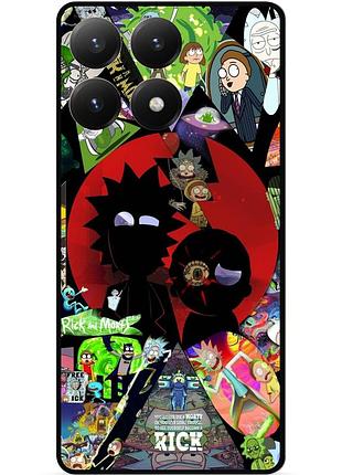 Силиконовый чехол бампер для motorola edge 60 pro с рисунком rick and morty рик и морти