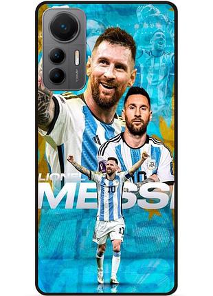 Силиконовый бампер чехол для xiaomi 12 lite с рисунком messi месси
