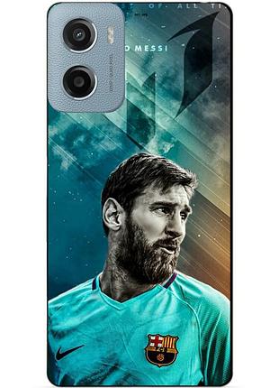 Силіконовий чохол бампер для motorola moto g05 з малюнком leo messi мессі