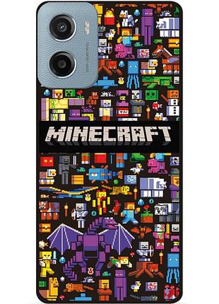 Силіконовий чохол бампер для motorola moto g05 стів minecraft кріпер майнкрафт