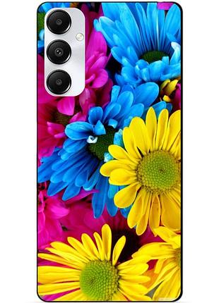 Чехол силиконовый бампер для samsung s24 с рисунком хризантемы цветы