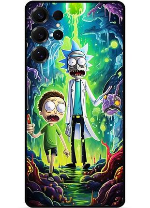 Силіконовий чохол бампер для samsung s25 ultra з малюнком рік і морті rick and morty