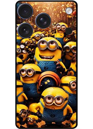 Силиконовый бампер чехол для iphone 17 pro с картинкой minion миньоны