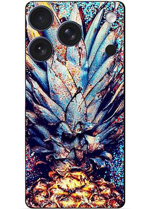 Силіконовий чохол бампер для iphone 17 pro з малюнком ананас