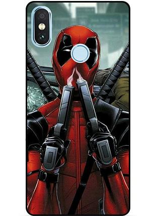 Силіконовий чохол бампер для xiaomi mi a2 lite lite з малюнком deadpool дедпул, xiaomi mi a2 lite