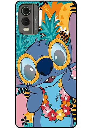 Силіконовий бампер чохол для nokia c32 з малюнком стіч stitch
