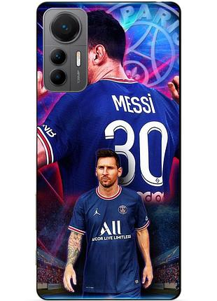 Силіконовий чохол бампер для xiaomi 12 lite з малюнком мессі псж messi