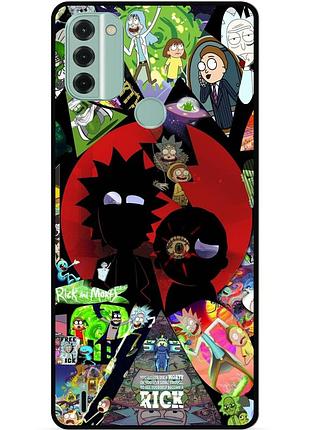 Силіконовий чохол бампер для nokia c31 з малюнком rick and morty рік і морті