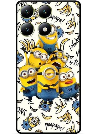 Силиконовый бампер чехол для xiaomi 14t pro с рисунком minion миньоны