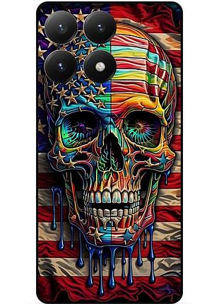 Силіконовий чохол для motorola moto g86 power з малюнком скелет череп