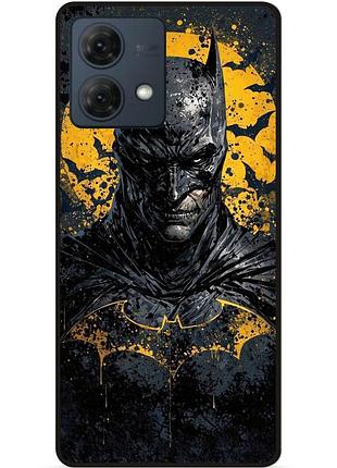 Чехол силиконовый бампер для motorola moto g84 с рисунком бэтмен batman