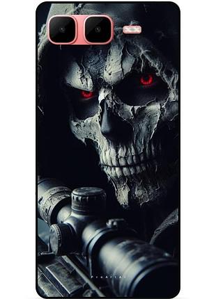 Чохол силіконовий бампер для infinix smart 10 plus з малюнком скелет череп