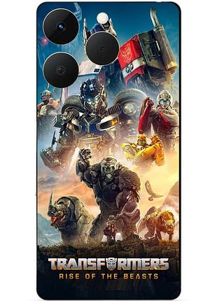 Чехол силиконовый бампер для realme 15t с картинкой звероботы трансформеры transformers