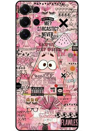 Силиконовый чехол для samsung s24 ultra с рисунком губка боб sponge bob