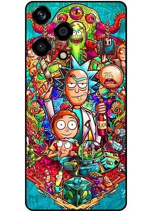Силіконовий чохол бампер для huawei honor 200 lite з малюнком rick and morty рік і морті