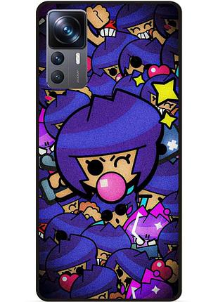 Силіконовий чохол бампер для xiaomi 12t стікери бравл биби brawl