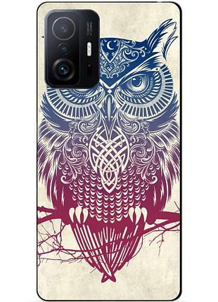 Силіконовий чохол бампер для xiaomi 11t pro з малюнком сова
