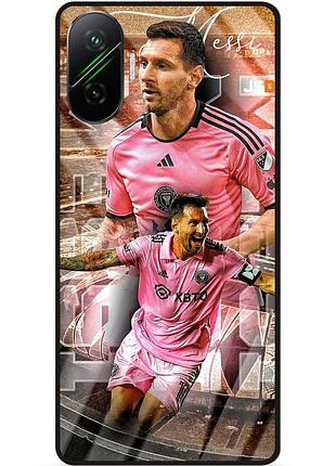 Силиконовый бампер чехол для xiaomi poco f7 с рисунком месси интер messi