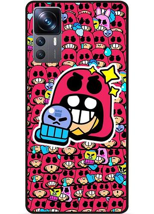 Силіконовий чохол бампер для xiaomi 12t стікери бравл гром brawl