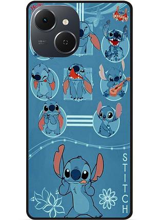 Силиконовый чехол бампер для tecno spark 40c с рисунком стич 4