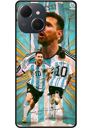 Силиконовый чехол бампер для tecno spark 40c с рисунком messi аргентина месси