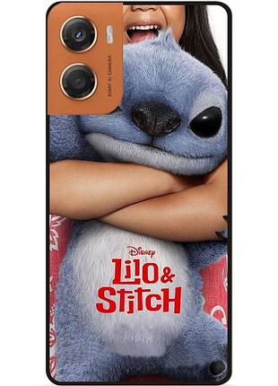 Силиконовый чехол бампер для motorola moto g06 стич и лило stitch