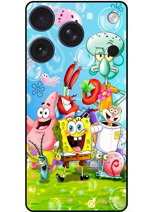 Силиконовый чехол для iphone 17 pro max с рисунком sponge bob губка боб