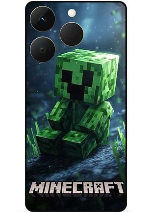Силіконовий чохол бампер для realme 15t стів minecraft кріпер майнкрафт