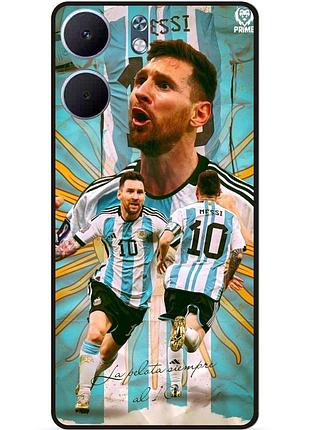 Силиконовый бампер чехол для oppo a5x с рисунком messi аргентина месси