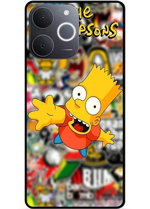 Чехол силиконовый бампер для realme note 70 с рисунком симпсоны simpsons бард
