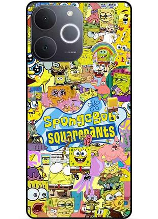 Силиконовый чехол бампер для realme note 70 с рисунком sponge bob губка боб