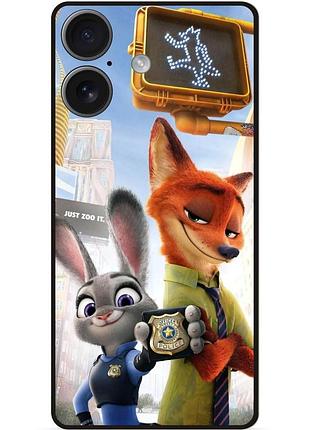 Силиконовый чехол бампер для iphone 17 с рисунком zootopia 10