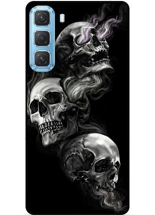 Силіконовий чохол бампер для infinix hot 60 pro plus (x6886) з малюнком скелет череп