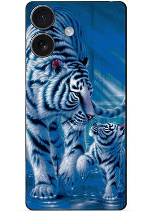 Чехол силиконовый бампер для iphone 17 с рисунком тигры